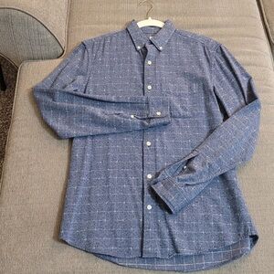 GAP Indigo Twill True Navy Button Down Longsleeve Shirt Size Small